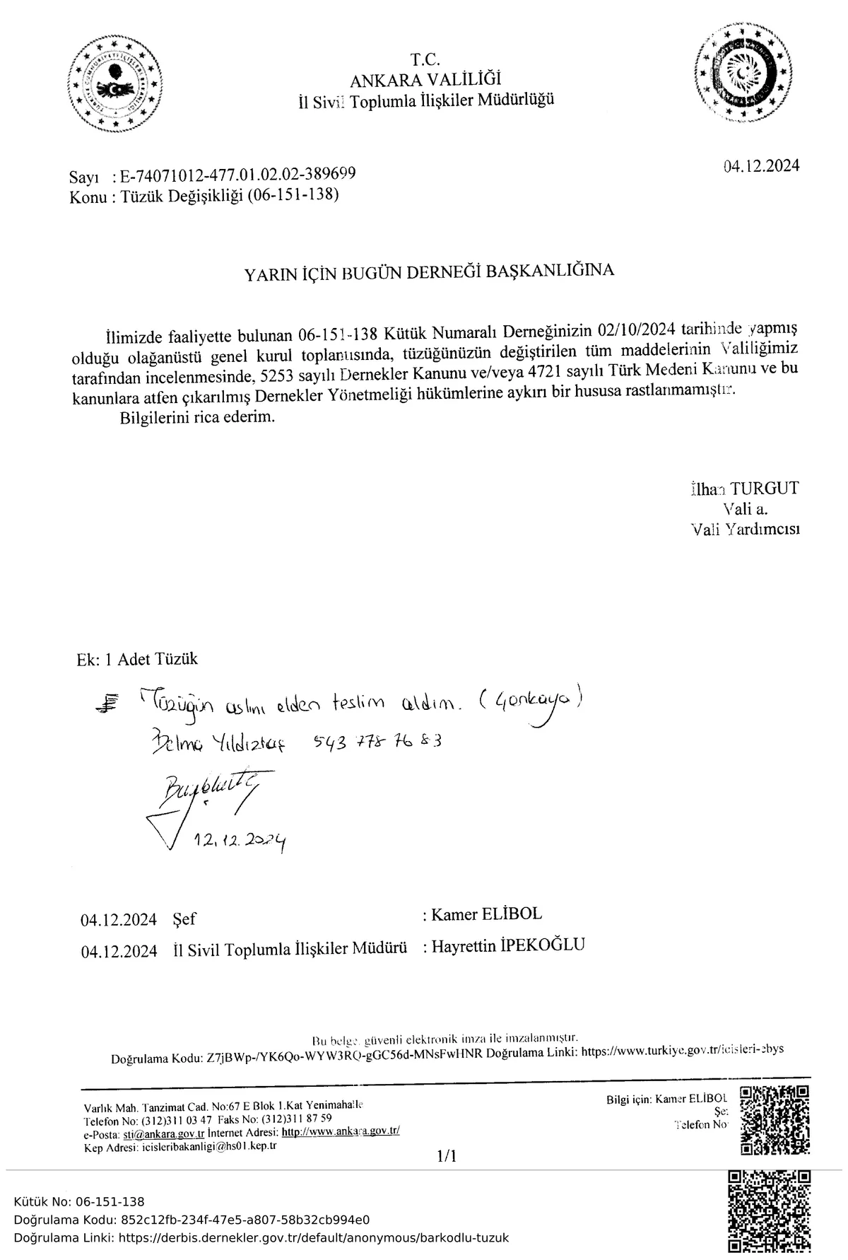 YİBDER Tüzük önizleme sayfası